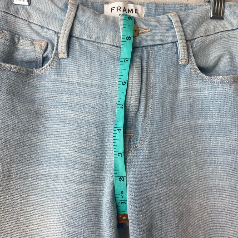 Frame Le Crop Mini Boot Denim Blue Light Wash Jeans ~ Size 24 - Picture 7 of 12